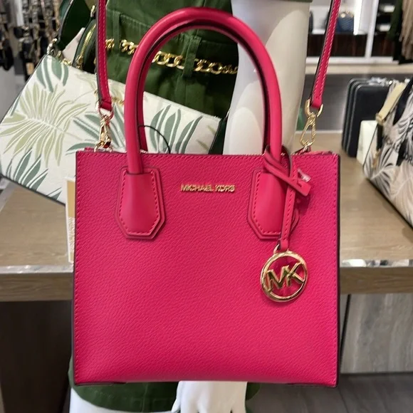 MICHAEL KORSMercer Medium Pebbled Leather Crossbody Satchel BagNWT